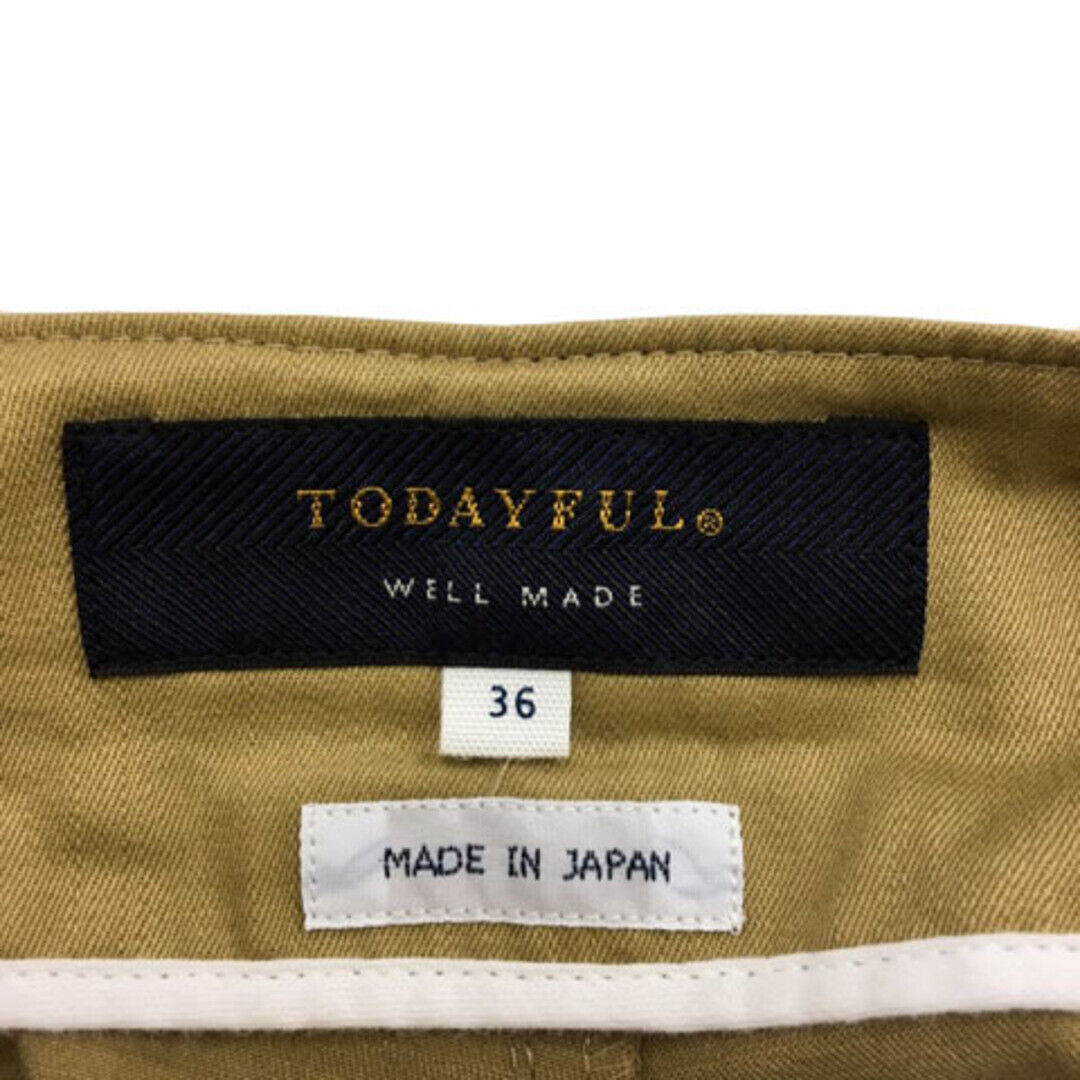 TODAYFUL Pants Wide Long Tuck High Waist Solid 36 Brown Used TODAYFUL Pants Wide Long Tuck High Waist Solid 36 Brown Used