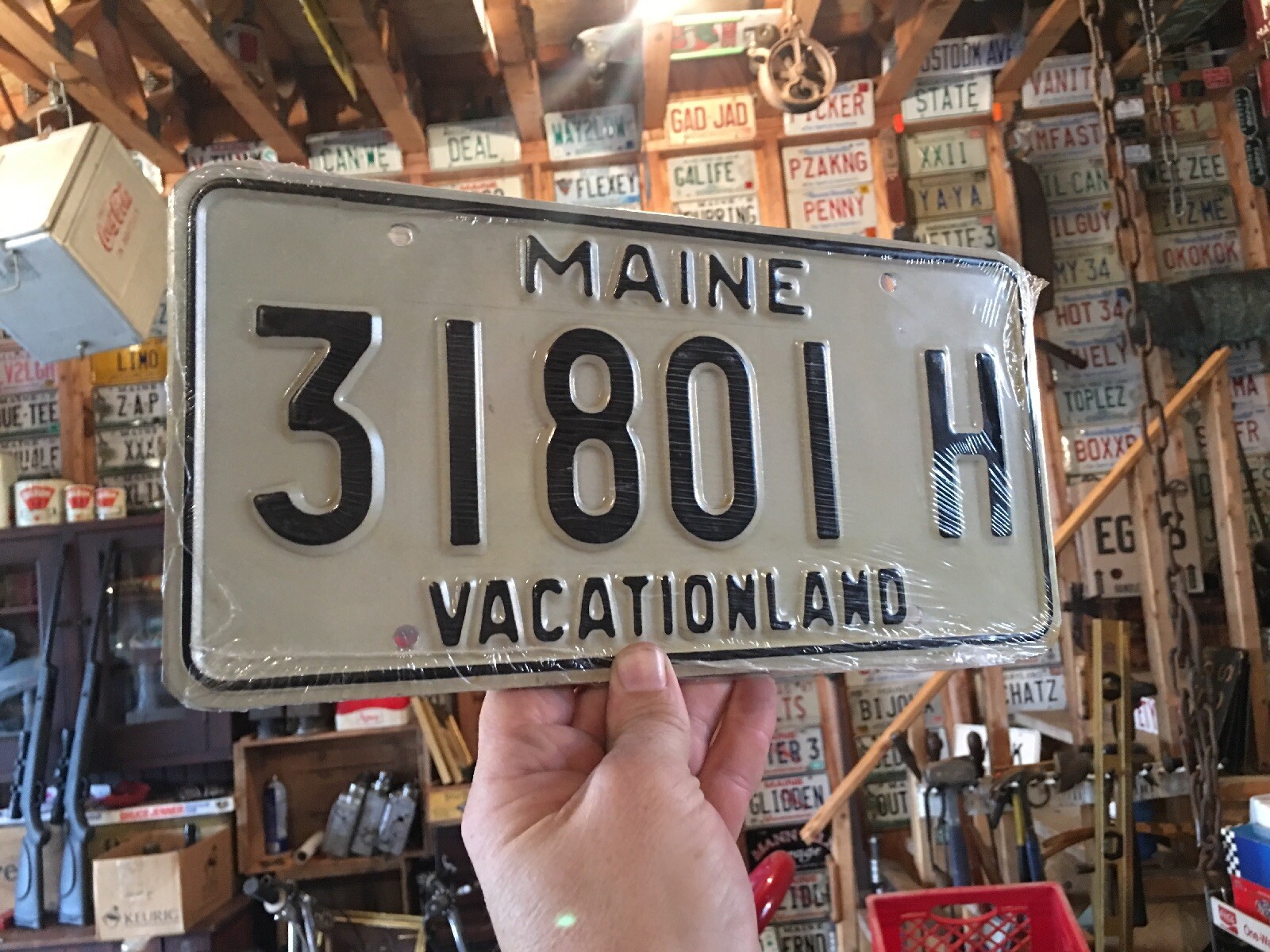 Vintage Maine License Plate Pair - Still Sealed - Mint N.O.S. 31801 H