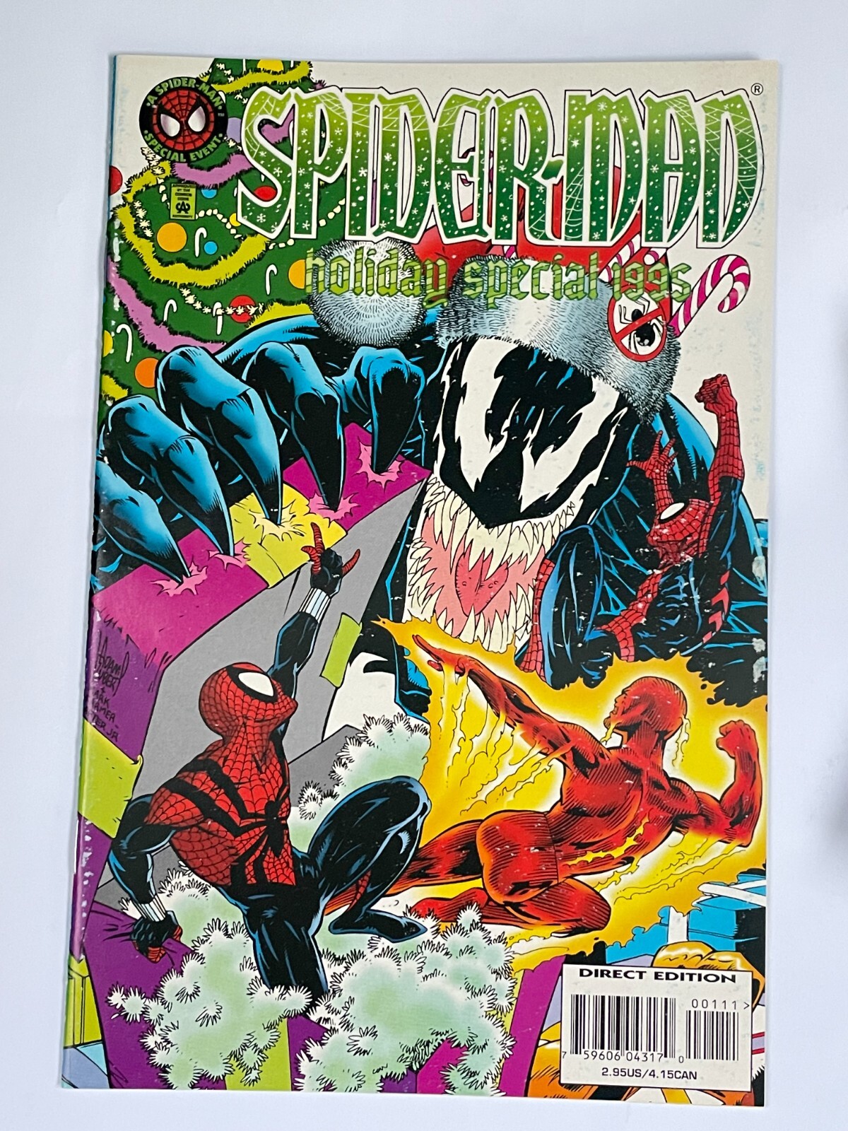 Marvel Comics SPIDER-MAN HOLIDAY SPECIAL # 1 VENOM HUMAN TORCH VF 1995