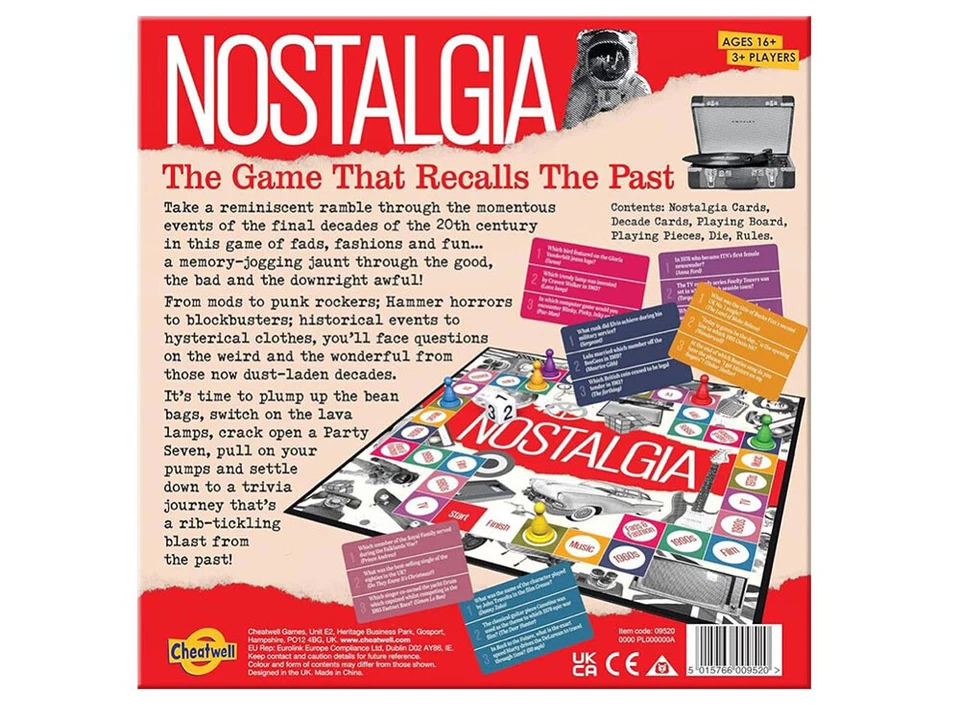 Cheatwell Games Nostalgia Board Game 16+ Quiz Game With Over 1200 Question - Image 3 of 4