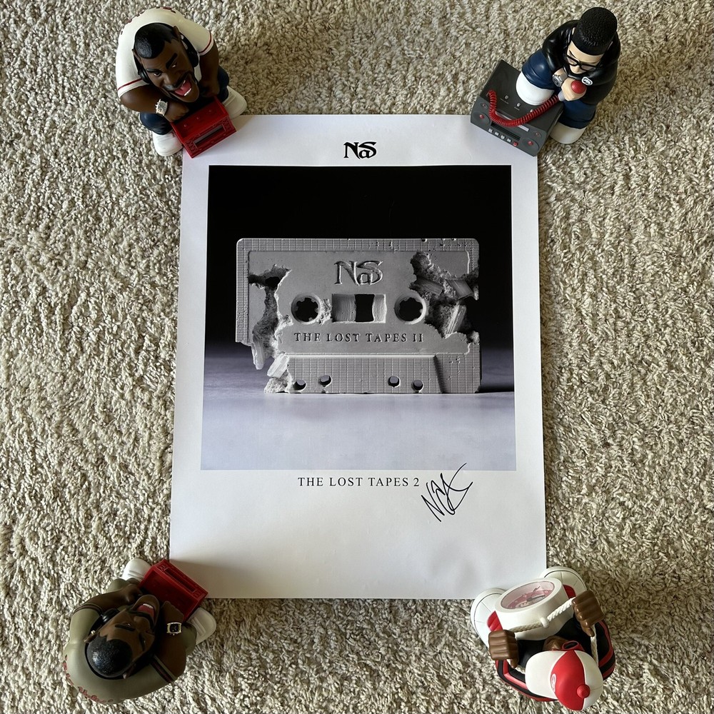 NAS Signed LOST TAPES II 18x24 Poster Autograph Nasir Jones