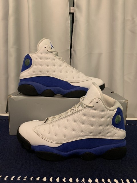 Jordan 13 Retro White HYPER Royal Black 414571-117 Size 10 EUR 44 UK 9 Nike Air for sale online 