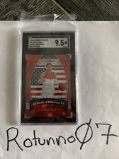 lamelo ball rookie card panini Prizm Global Prospects Red Ice Prizm Grade 9.5 