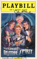 BLITHE SPIRIT HAND SIGNED NY CITY PLAYBILL   7 SIGNED     ANGELA LANSBURY    JSA