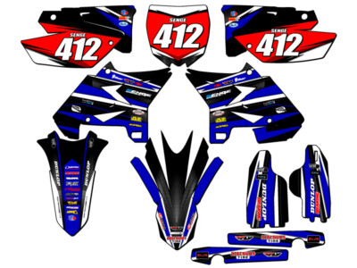 2005-2007 fits UFO RESTYLE YZ 125 VIGOR Blue Senge Graphics Kit Compatible wi...