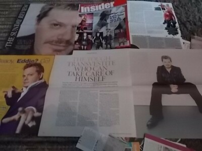 EDDIE IZZARD  CELEBRITY  CLIPPINGS PACK  GOOD CONDITION