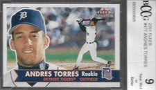 2001 Fleer Tradition Andres Torres Rookie Card #477 BCCG 9 Detroit Tigers NM/BET