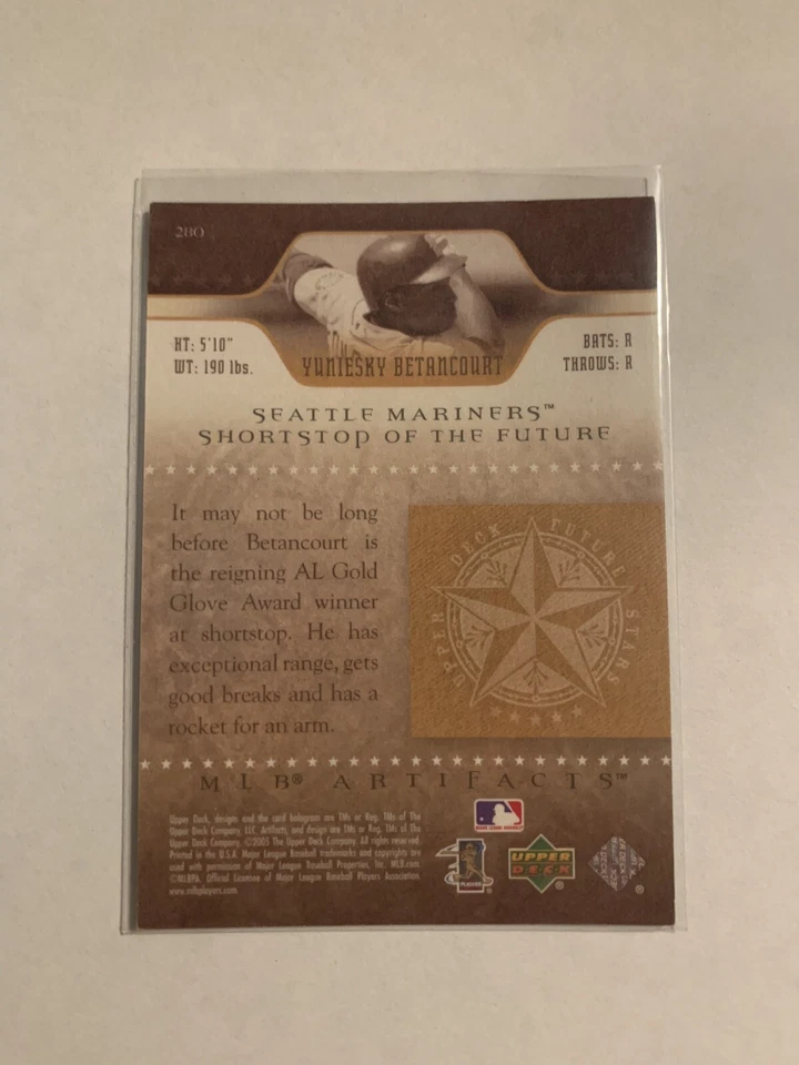 2005 Upper Deck Artifacts Future Stars /100 Yuniesky Betancourt #280 Rookie Blue - Image 2 of 2
