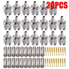 20Pcs TNC Male plug crimp For RG58 RG142 RG400 LMR195 cable RF Connector USA