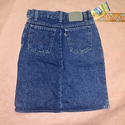 Vintage 1999's Levis 916 Womens Denim Skirt, Blue, Deadstock Size