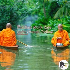 Theravada Buddhist monk robe Light Orange SIVURA Meditation Costume