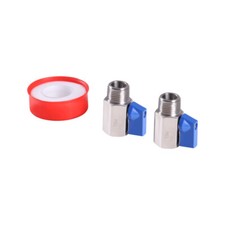 2PCS 1/2" Mini Ball Valve Stainless Steel Female x Male 2/1NPT Thread Shut-Off