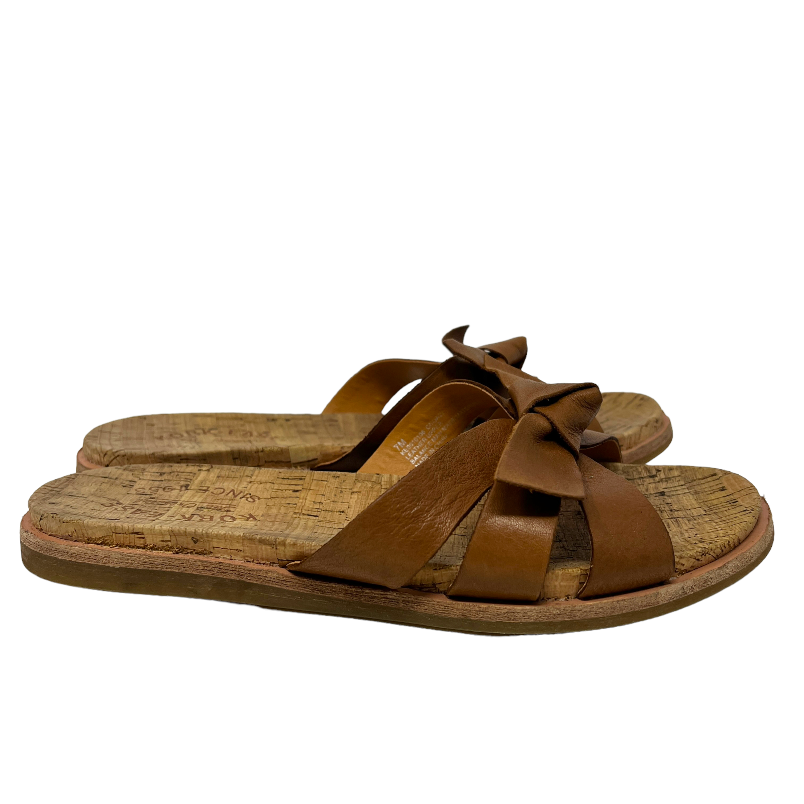 Kork-Ease Brigit Brown Leather Strappy Slip On Womens Sandals Sz. 7 | eBay