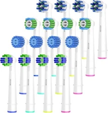 16pcs Replacement Brush Heads Comp. w/ Oral B Electric Toothbrushes 4 of ea type