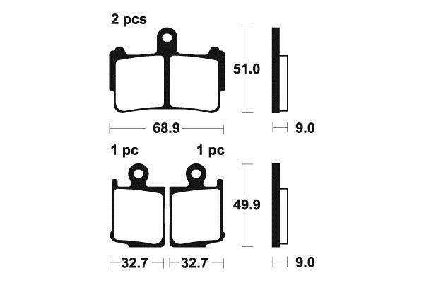 Plaquettes de frein avant Bendix 383691 pour moto Honda VFR 1200 F DCT