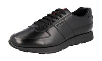 Prada Leder Linea Rossa Prax Sneaker - 4E3341 - Schwarz - Neu - 11,5 45,5