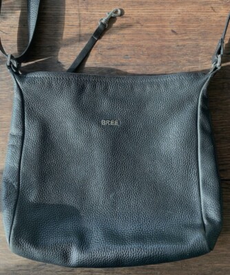 Hochwertige BREE Handtasche Umhänge-Tasche Leder schwarz TOP!
