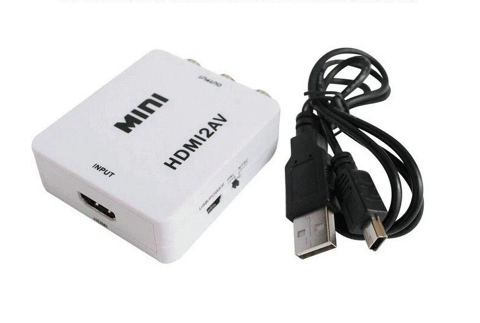 HDMI To RCA AV Converter Adapter 1080P CVBs 3RCA For Video Audio Xbox TV PC DVD - Image 2 of 4