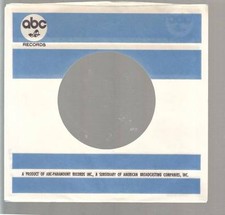 Company Sleeve 45 ABC - White w/ Blue Stripes  Round Logo Top Left 1966-1967 