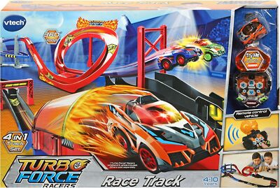 VTech Turbo Force Racers Rennbahn Set RC ferngesteuertes Auto Kinder Spielzeug