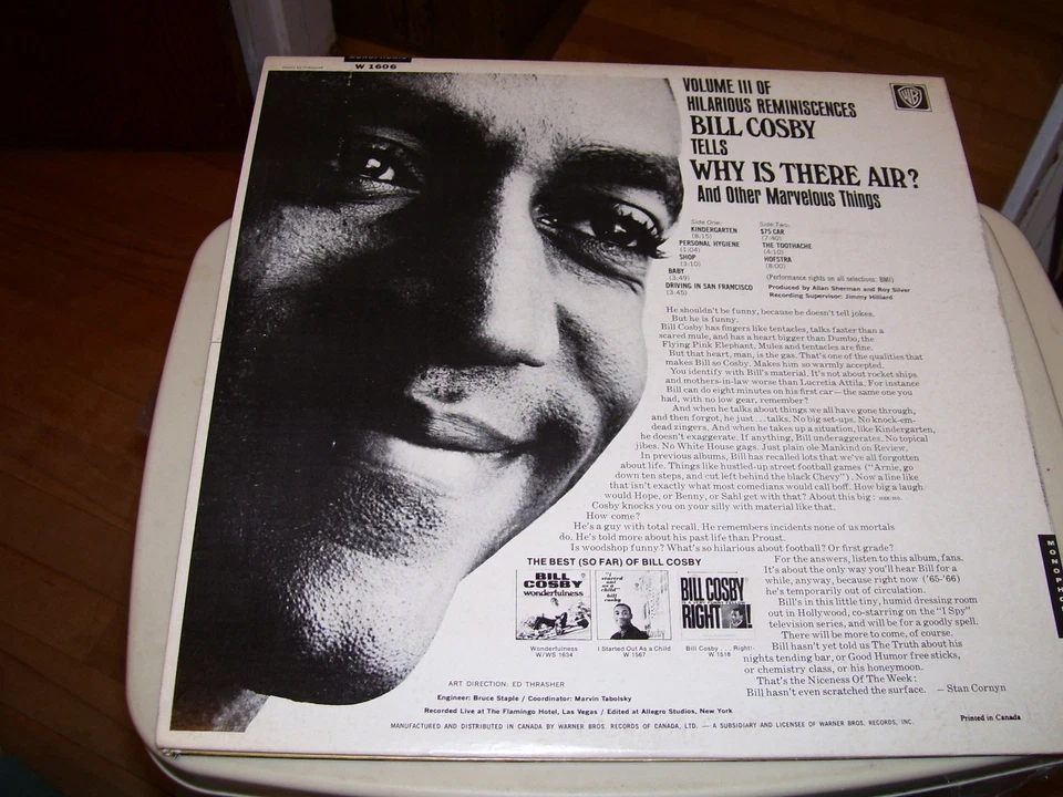 BILL COSBY-WHY IS THERE AIR?-LP-NM-WARNER BROTHERS-VITAPHONIC HIGH FIDELITY - Image 2 of 2