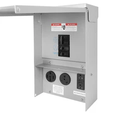 Temporary Power Outlet Panel RV Electrical Outlet Panel with Breaker Prewired Ci