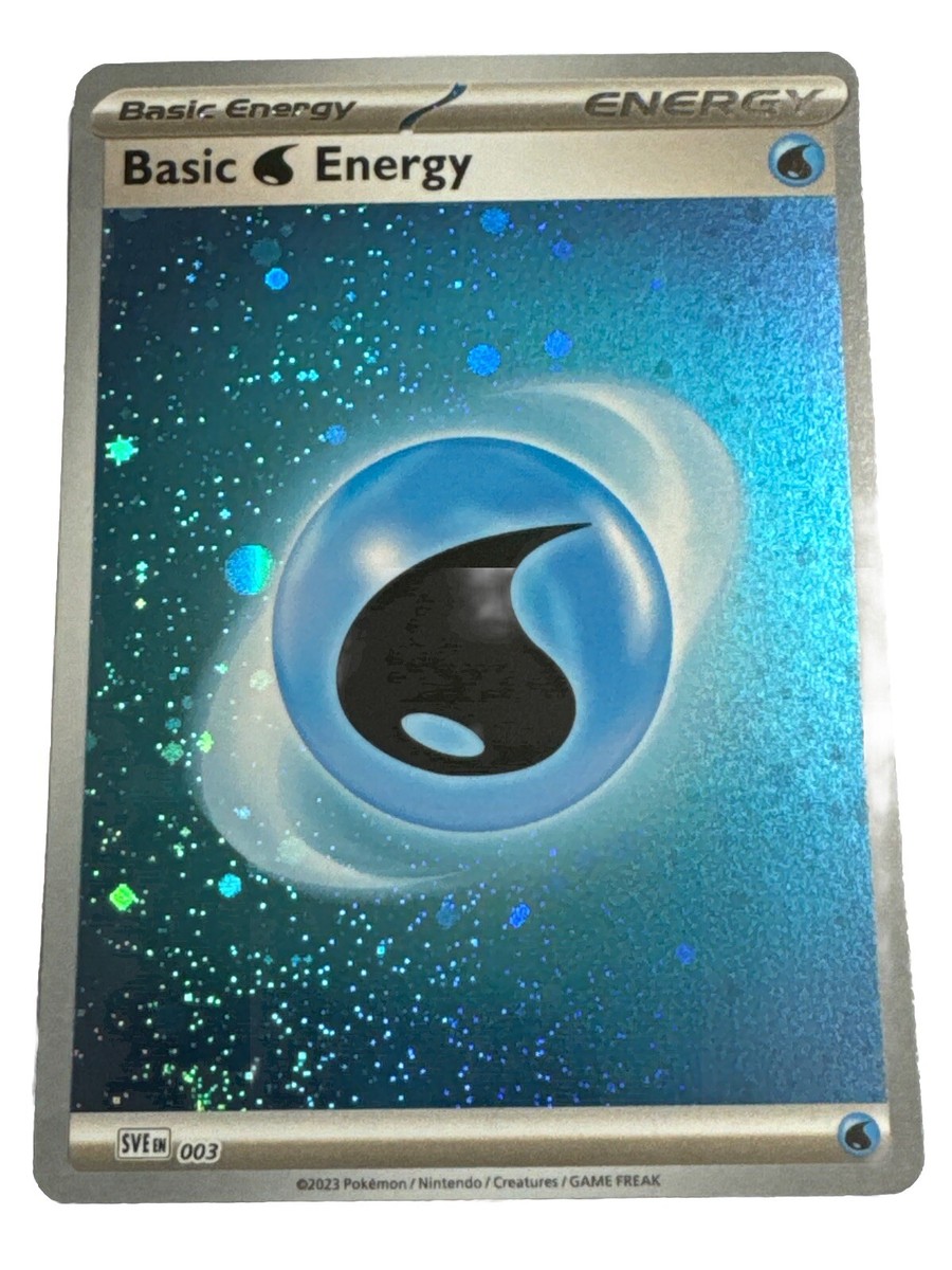 Pokemon TCG Cards Water Energy SVE003 Galaxy Holo MINT - Tournament Legal