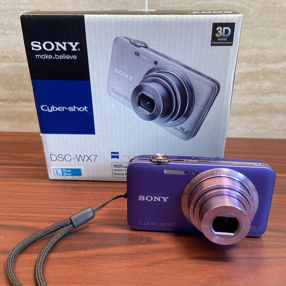 SONY Cyber−Shot DSC-WX7 ブルー デジカメ 3050 SONY Cyber-Shot DSC-WX7 Blue Digital Camera 3050 From Japan