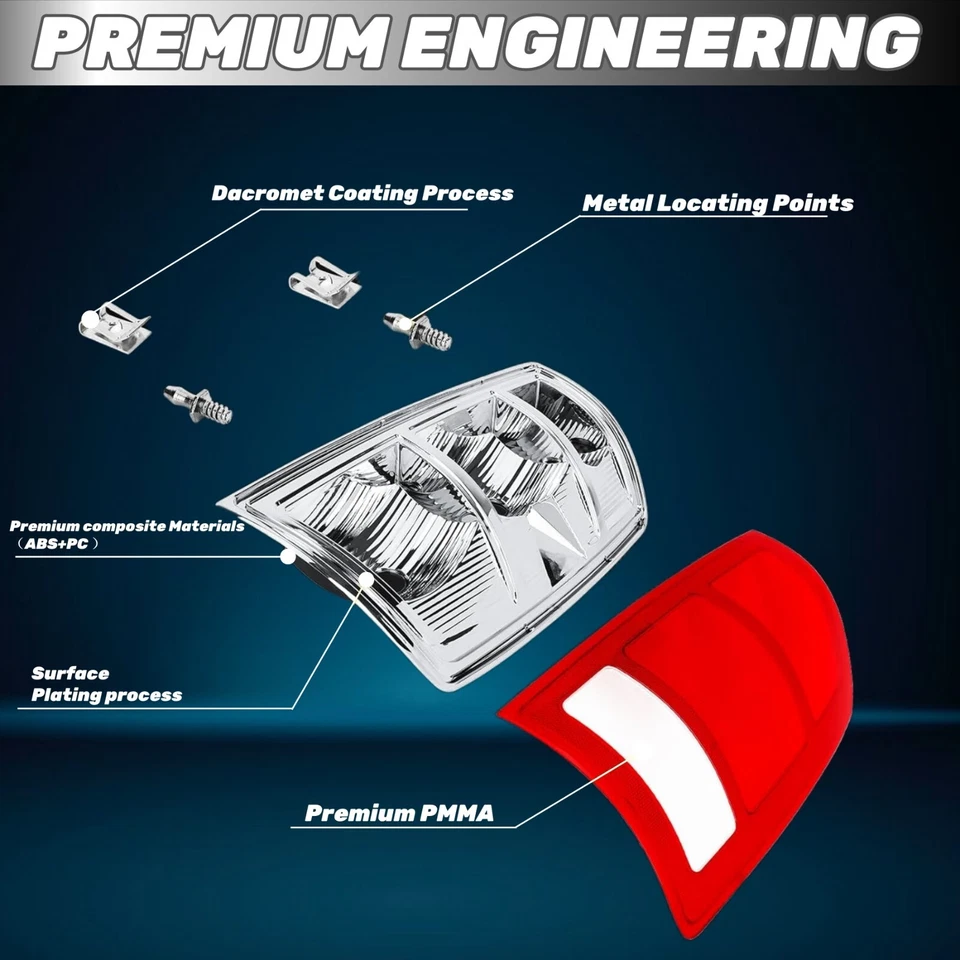 Taillights for Dodge Ram 1500 2500 3500 2002 2003 2004 2005 2006 Rear Lamps Pair - Imagem 4 de 4