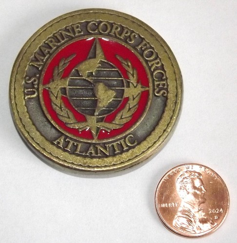 Challenge Coin - US Marine Corps Forces Atlantic - Semper Fidelis - Eagle - Glob