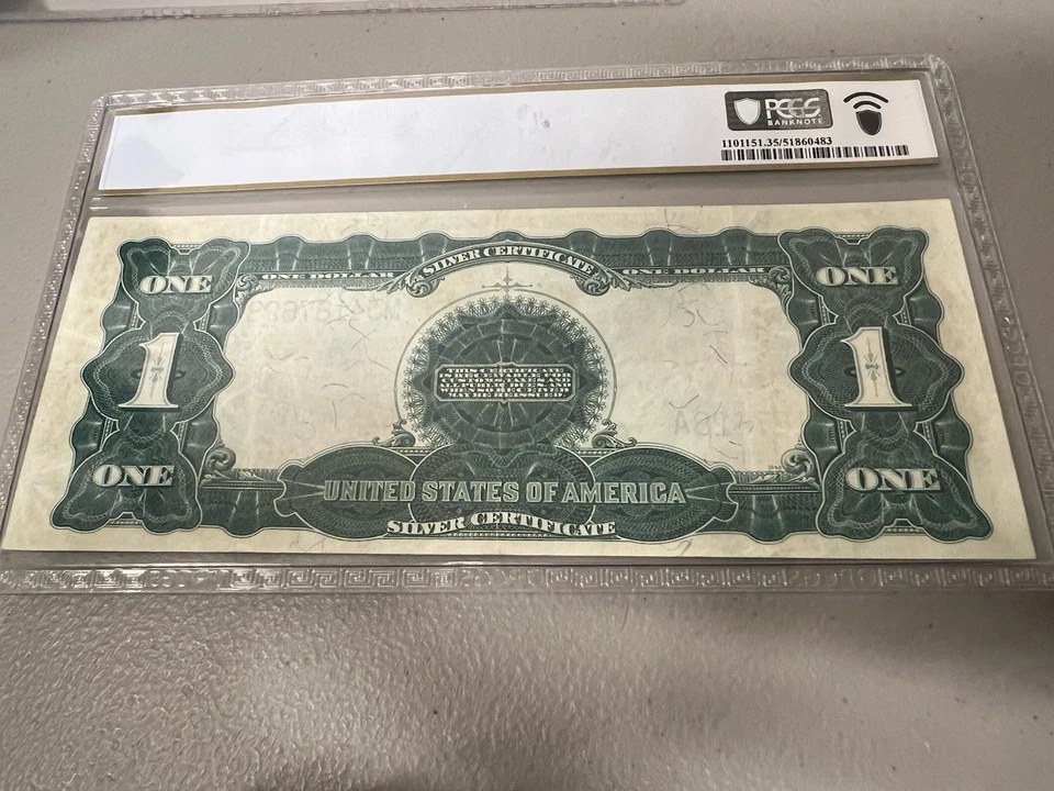 1899 Large $1 Black Eagle Silver Certificate harder choice VF 35 - Image 2 of 2