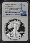 2024-W American Silver Eagle - NGC PF70 Ultra Cameo Early Releases ✪COINGIANTS✪