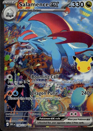 Salamence ex 156/128 ME: 30th Celebration Pokemon Holo NM