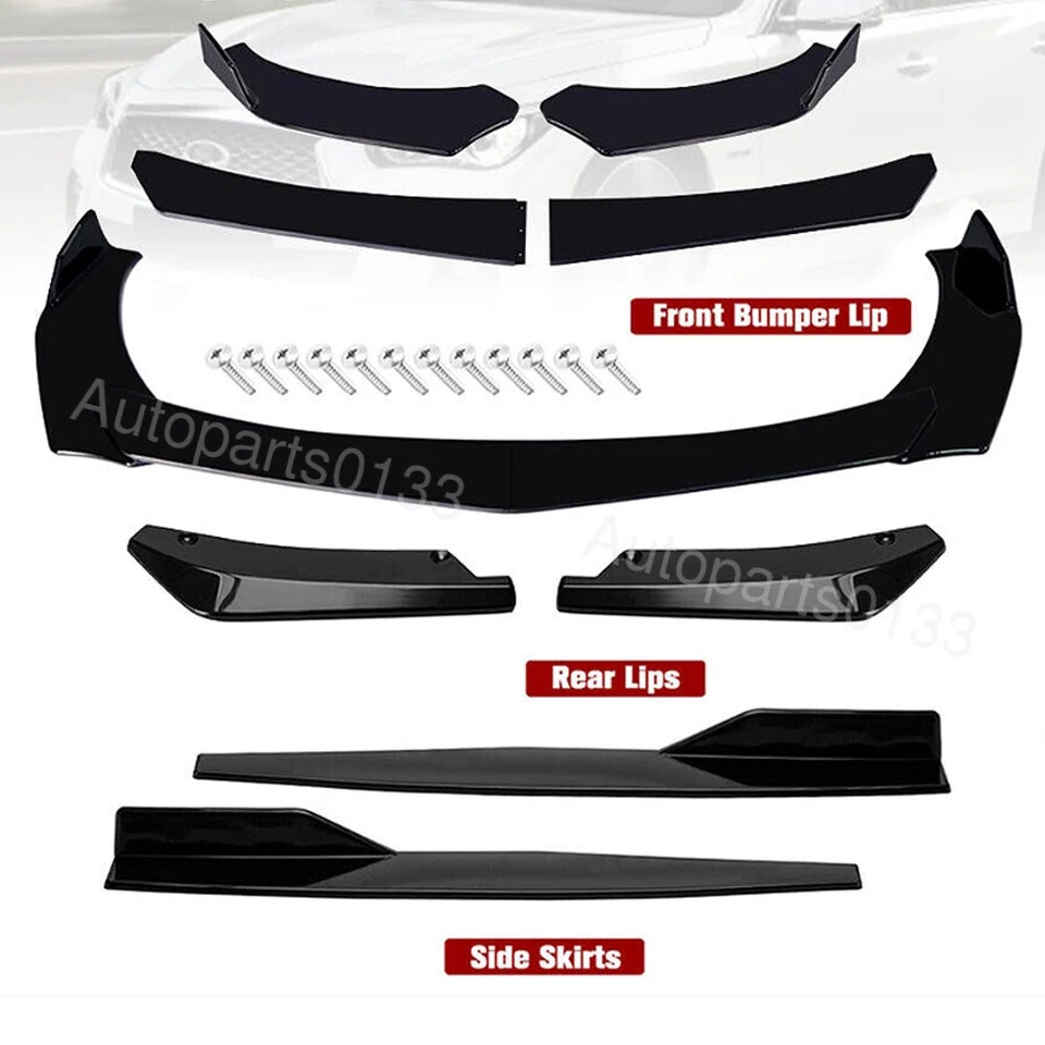 Front Bumper Rear Lip Spoiler Splitter Body Kit Side Skirt For GMC Yukon 2008-13 Foto 2 de 4