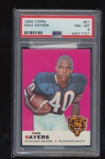 PSA 8  1969 Topps Football  Gale Sayers  # 51