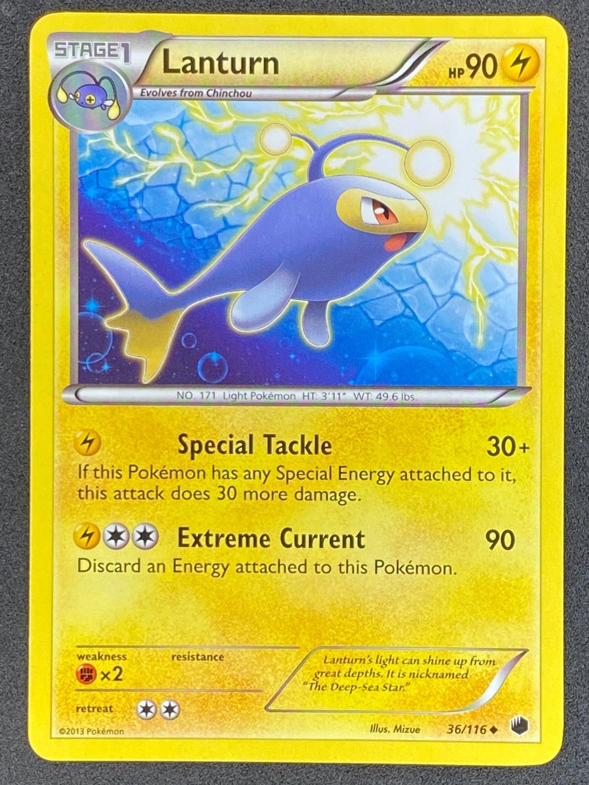 Pokémon Lanturn 36/116 PLF Plasma Freeze NM