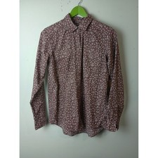 REI Co-op Womens Brown Geometric Triangle Print Long Sleeve Button Up Shirt S