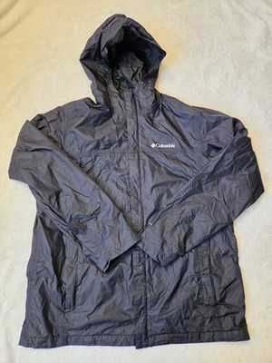 Columbia Jacket Mens Large Omni-Tech Waterproof Breathable Hooded Outdoor Coat