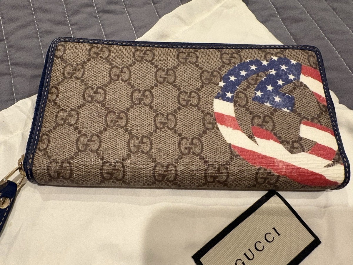 Gucci Supreme American Flag Wallet | eBay