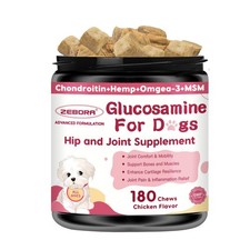 New Glucosamine Joint Supplement for Dogs 180 Chews Fast Shipping