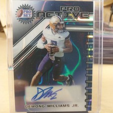 DEMOND WILLIAMS JR. 8/9 AUTO 2025 LEAF PRO SET METAL PRO ACTIVE BLUE LAVA PRIZM!