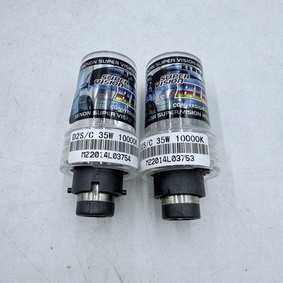 Super Vision D2S D2C HID Xenon Bulbs 35W 10000K Dark Blue Replacement Pair