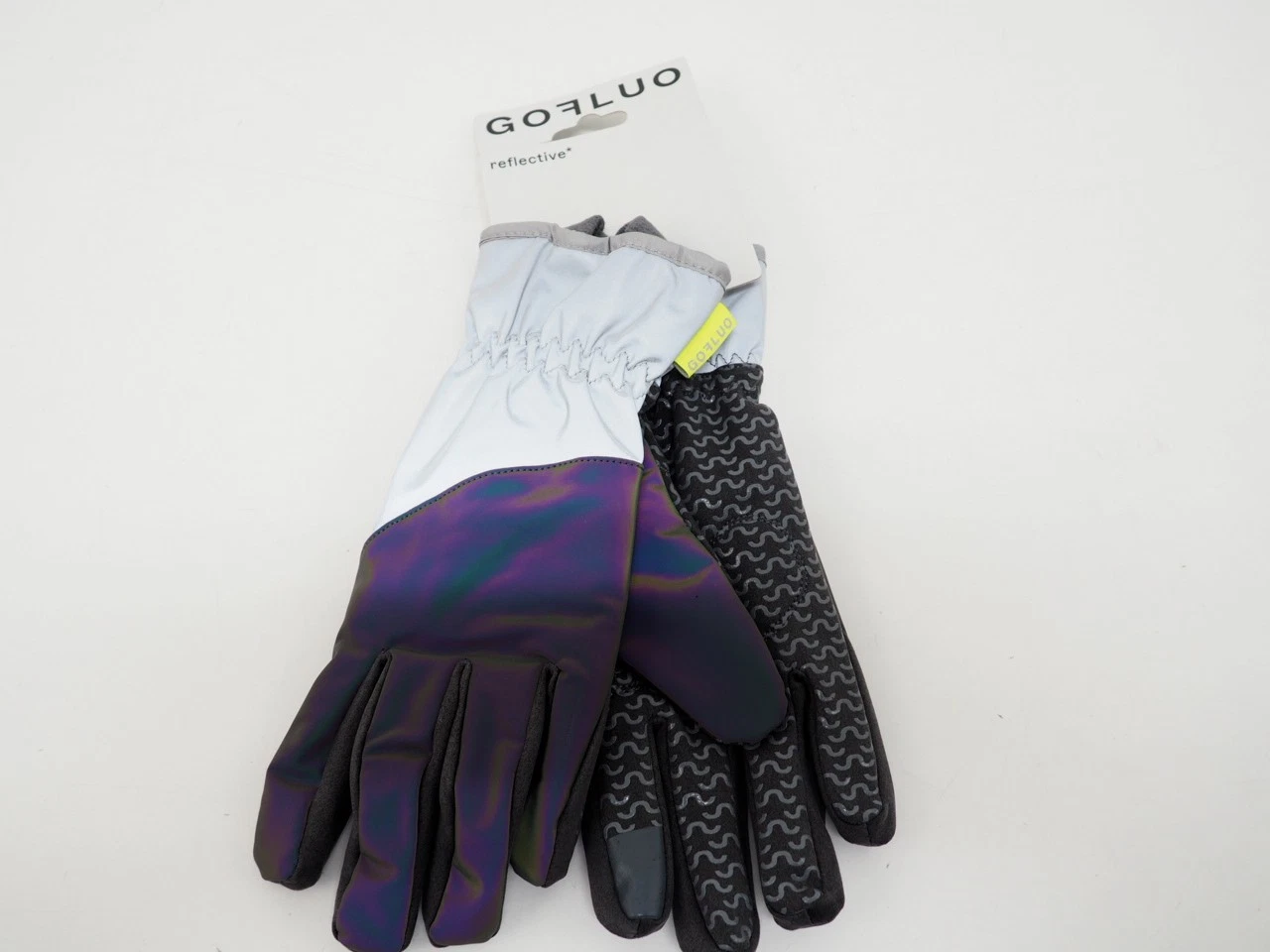 New! GOFLUO Stella Reflective Gloves Size Medium Unisex Insulated Gray/Silver