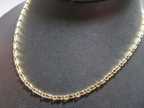 18K YG HOLLOW LINK CHAIN 17.75" LONG 2.27 MM WIDE 4.37 grams (G133215-1)