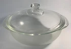 Vintage PYREX Casserole 023 Dish 1-1/2 Qt with Lid 623-C Clear Glass