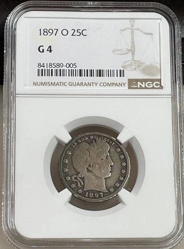 1897-O Barber Silver Quarter NGC G4