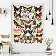  Butterfly Wall Hanging - Colorful Butterflies Tapestry for 60L" x 40W" Vintage