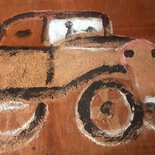 Jimmie Lee Sudduth  Folk Art  Painting  Vintage Car Outsider Art Automobile