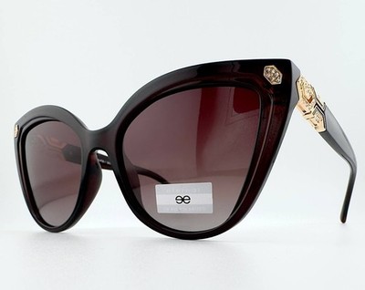 ETERNAL ET3326 Polarized Sunglasses Women's Cat Eye Brown Gradient UV400 Crystal