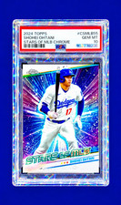 SHOHEI OHTANI BLUE PURPLE REFRACTOR SP INSERT CHROME PSA 10 GEM BASE